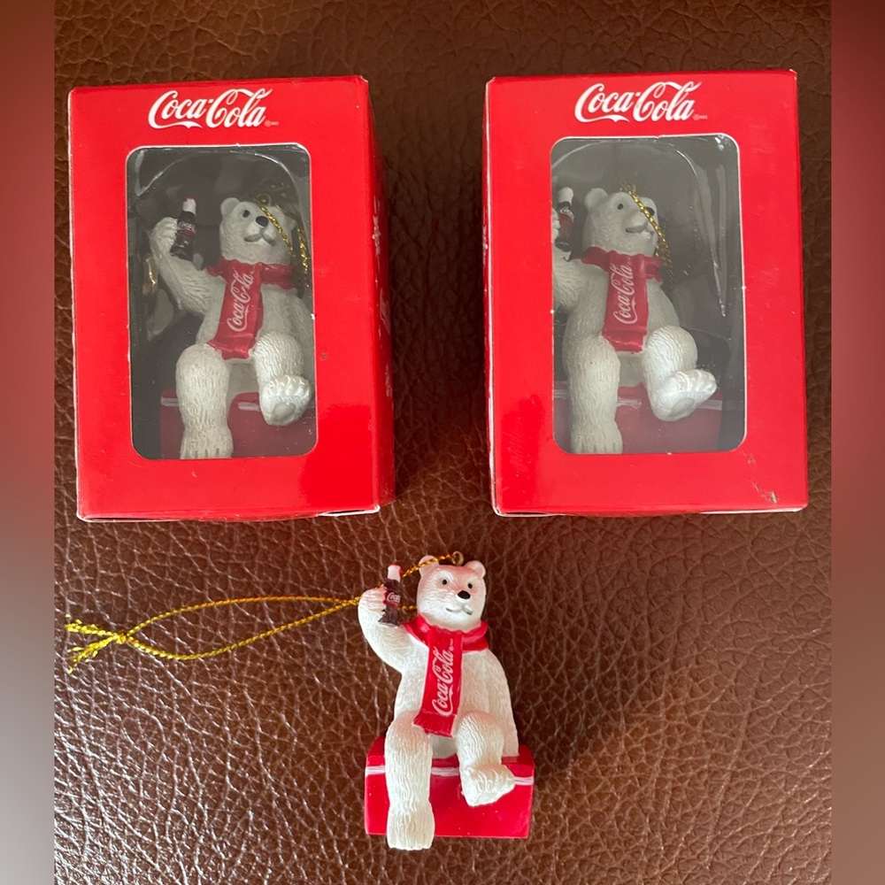 Coca-Cola Polar Bear with Red Scarf Ornament
